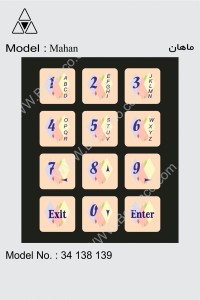3X4  صفحه کلید طرح ماهان  